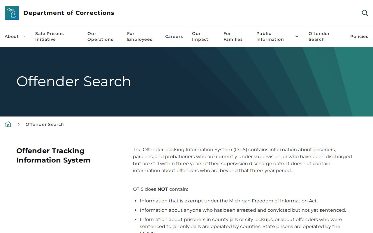 Michigan offender search for Calhoun County custody transitions